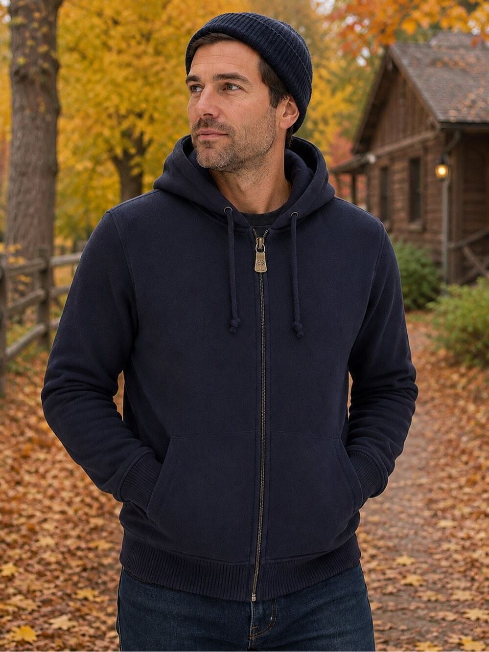 Tommy Bahama Men's Black Full Zip-Up Hoodie Sweatshirt Medium VGUC